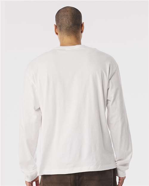 BELLA + CANVAS 3511 6 oz. Heavyweight Long Sleeve Tee - Vintage White - model back