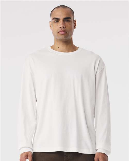 BELLA + CANVAS 3511 6 oz. Heavyweight Long Sleeve Tee - Vintage White - model front