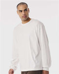 BELLA + CANVAS 3511 6 oz. Heavyweight Long Sleeve Tee - Vintage White - model side