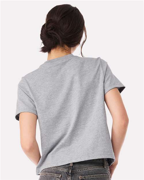 BELLA + CANVAS 6110 Women's 6 oz. Heavyweight Tee - Athletic Heather - model back