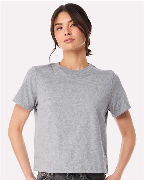 BELLA + CANVAS 6110 Women's 6 oz. Heavyweight Tee - Athletic Heather - model front