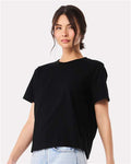 BELLA + CANVAS 6110 Women's 6 oz. Heavyweight Tee - Black - model side