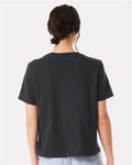 BELLA + CANVAS 6110 Women's 6 oz. Heavyweight Tee - Dark Grey - model back