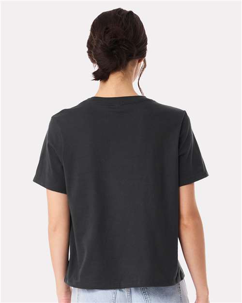BELLA + CANVAS 6110 Women's 6 oz. Heavyweight Tee - Dark Grey - model back