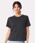 BELLA + CANVAS 6110 Women's 6 oz. Heavyweight Tee - Dark Grey - model front