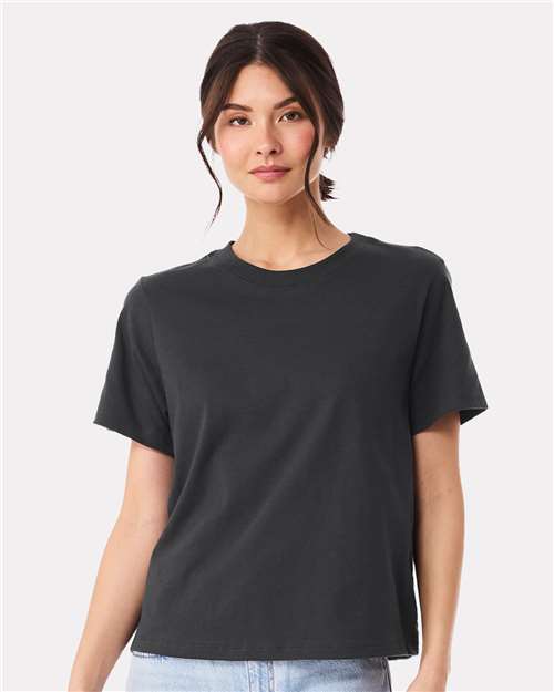 BELLA + CANVAS 6110 Women's 6 oz. Heavyweight Tee - Dark Grey - model front