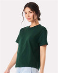 BELLA + CANVAS 6110 Women's 6 oz. Heavyweight Tee - Forest - model side