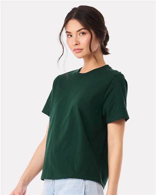 BELLA + CANVAS 6110 Women's 6 oz. Heavyweight Tee - Forest - model side