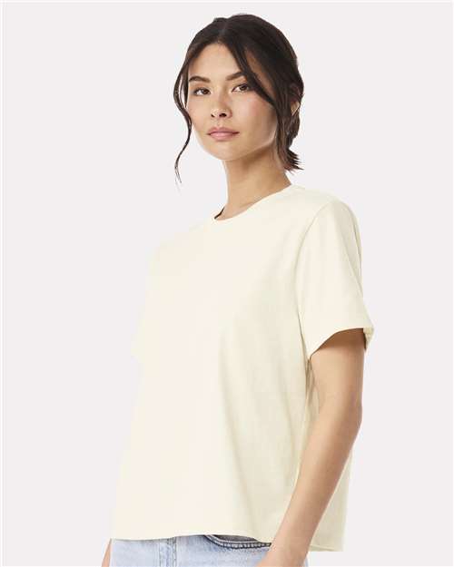 BELLA + CANVAS 6110 Women's 6 oz. Heavyweight Tee - Natural - model side