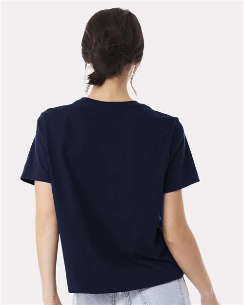 BELLA + CANVAS 6110 Women's 6 oz. Heavyweight Tee - Navy - model back