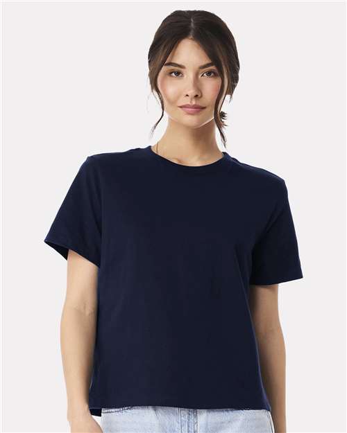 BELLA + CANVAS 6110 Women's 6 oz. Heavyweight Tee - Navy - model front