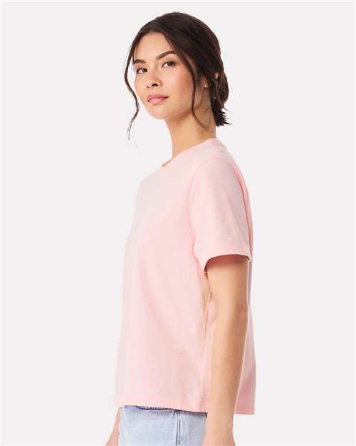 BELLA + CANVAS 6110 Women's 6 oz. Heavyweight Tee - Soft Pink - model side