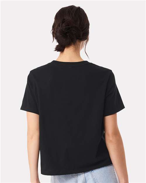 BELLA + CANVAS 6110 Women's 6 oz. Heavyweight Tee - Vintage Black - model back