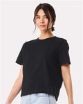 BELLA + CANVAS 6110 Women's 6 oz. Heavyweight Tee - Vintage Black - model side