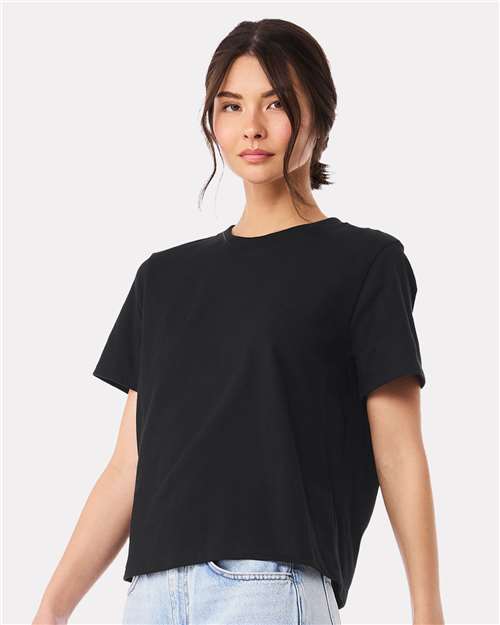 BELLA + CANVAS 6110 Women's 6 oz. Heavyweight Tee - Vintage Black - model side