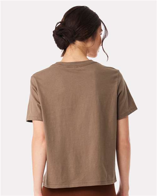 BELLA + CANVAS 6110 Women's 6 oz. Heavyweight Tee - Vintage Brown - model back