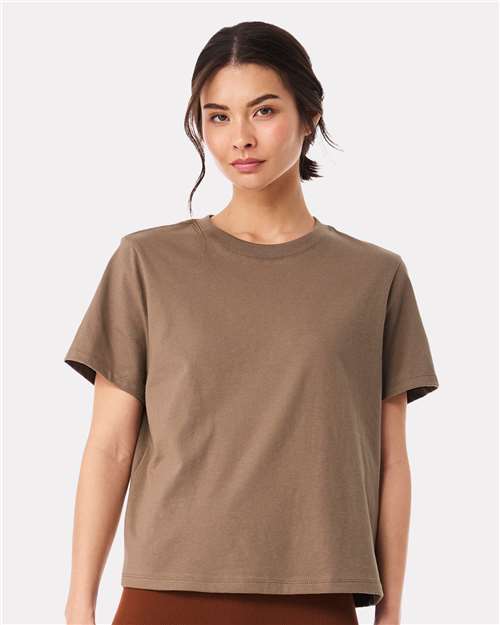 BELLA + CANVAS 6110 Women's 6 oz. Heavyweight Tee - Vintage Brown - model front