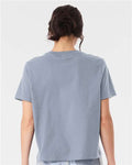 BELLA + CANVAS 6110 Women's 6 oz. Heavyweight Tee - Vintage Denim - model back