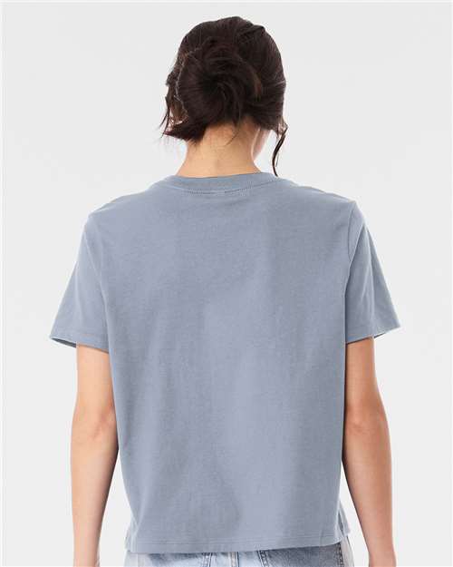 BELLA + CANVAS 6110 Women's 6 oz. Heavyweight Tee - Vintage Denim - model back
