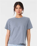 BELLA + CANVAS 6110 Women's 6 oz. Heavyweight Tee - Vintage Denim - model front