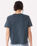 BELLA + CANVAS 6110 Women's 6 oz. Heavyweight Tee - Vintage Navy - model back