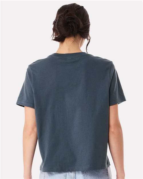 BELLA + CANVAS 6110 Women's 6 oz. Heavyweight Tee - Vintage Navy - model back