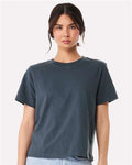 BELLA + CANVAS 6110 Women's 6 oz. Heavyweight Tee - Vintage Navy - model front