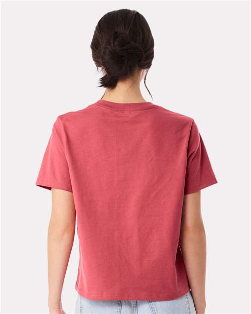 BELLA + CANVAS 6110 Women's 6 oz. Heavyweight Tee - Vintage Red - model back