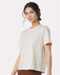 BELLA + CANVAS 6110 Women's 6 oz. Heavyweight Tee - Vintage White - model side