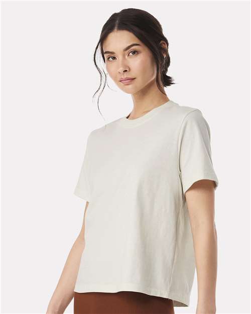 BELLA + CANVAS 6110 Women's 6 oz. Heavyweight Tee - Vintage White - model side