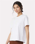 BELLA + CANVAS 6110 Women's 6 oz. Heavyweight Tee - White - model side