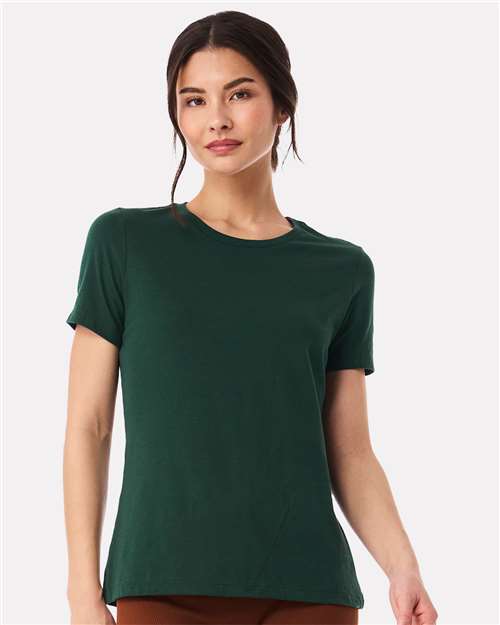 BELLA + CANVAS 6400 Women’s Relaxed Jersey Tee - Forest - model front