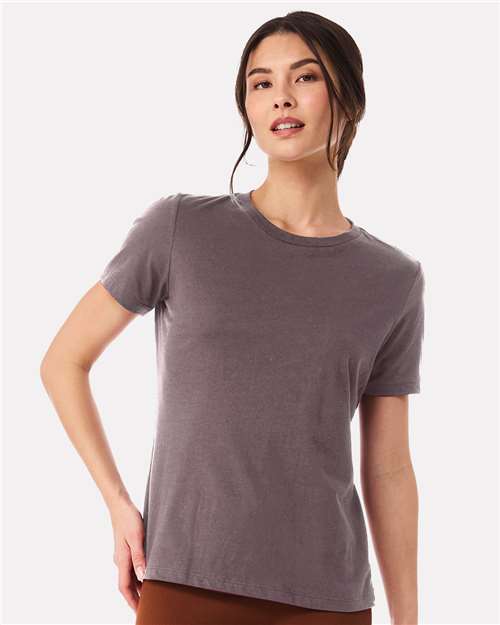 BELLA + CANVAS 6400 Women’s Relaxed Jersey Tee - Purple Storm - model front