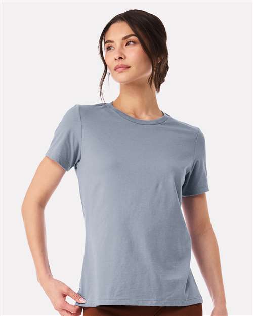 BELLA + CANVAS 6400 Women’s Relaxed Jersey Tee - Vintage Denim - model front