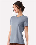 BELLA + CANVAS 6400 Women’s Relaxed Jersey Tee - Vintage Denim - model side