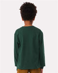 BELLA + CANVAS 3511Y Youth 6oz. Heavyweight Long Sleeve Tee - Forest - model back