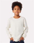 BELLA + CANVAS 3511Y Youth 6oz. Heavyweight Long Sleeve Tee - Vintage White - model front