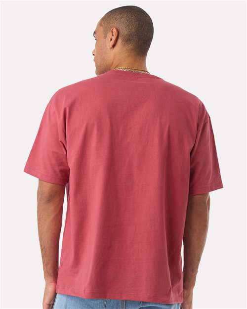 BELLA + CANVAS 4610 Unisex 7.5 oz Heavyweight Tee - Vintage Red - model back
