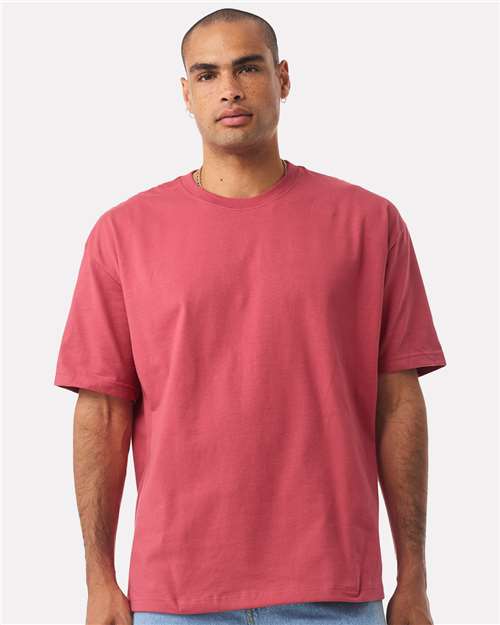 BELLA + CANVAS 4610 Unisex 7.5 oz Heavyweight Tee - Vintage Red - model front