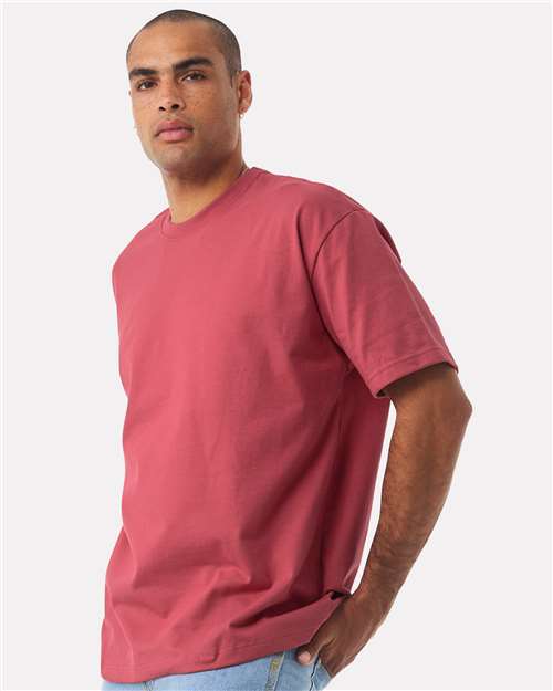 BELLA + CANVAS 4610 Unisex 7.5 oz Heavyweight Tee - Vintage Red - model side