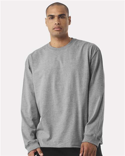 BELLA + CANVAS 4651 Unisex 7.5 oz Heavyweight Long Sleeve Tee - Athletic Heather - model front