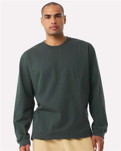 BELLA + CANVAS 4651 Unisex 7.5 oz Heavyweight Long Sleeve Tee - Hunter Green - model front