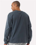 BELLA + CANVAS 4651 Unisex 7.5 oz Heavyweight Long Sleeve Tee - Vintage Navy - model back