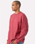BELLA + CANVAS 4651 Unisex 7.5 oz Heavyweight Long Sleeve Tee - Vintage Red - model side