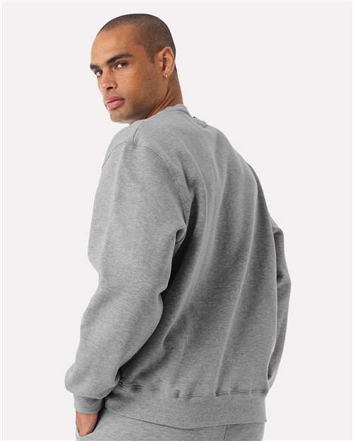 BELLA + CANVAS 4711 Unisex 10 oz. Heavyweight Crewneck Sweatshirt - Athletic Heather - model back