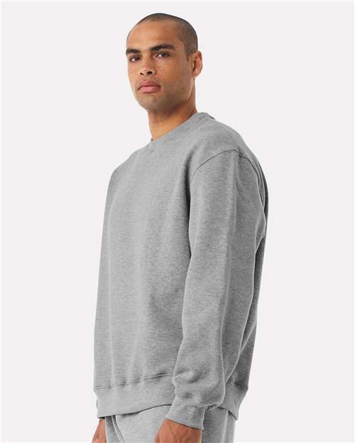 BELLA + CANVAS 4711 Unisex 10 oz. Heavyweight Crewneck Sweatshirt - Athletic Heather - model side