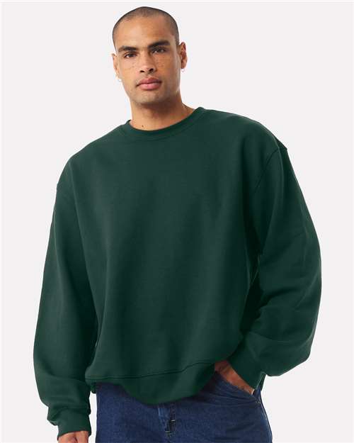 BELLA + CANVAS 4711 Unisex 10 oz. Heavyweight Crewneck Sweatshirt - Forest - model front