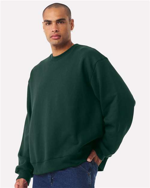 BELLA + CANVAS 4711 Unisex 10 oz. Heavyweight Crewneck Sweatshirt - Forest - model side