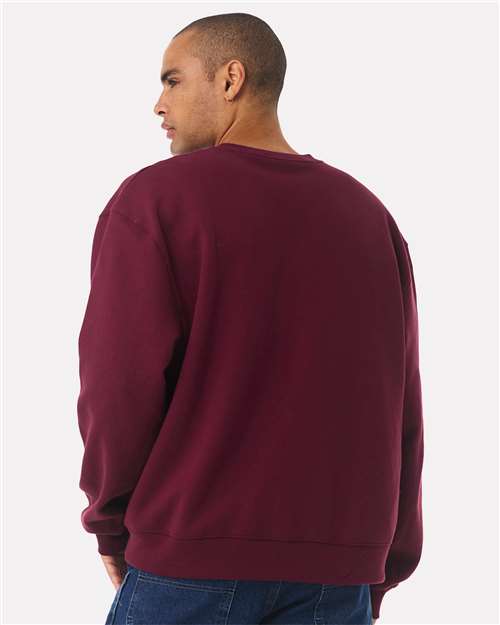 BELLA + CANVAS 4711 Unisex 10 oz. Heavyweight Crewneck Sweatshirt - Maroon - model back