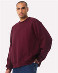 BELLA + CANVAS 4711 Unisex 10 oz. Heavyweight Crewneck Sweatshirt - Maroon - model side